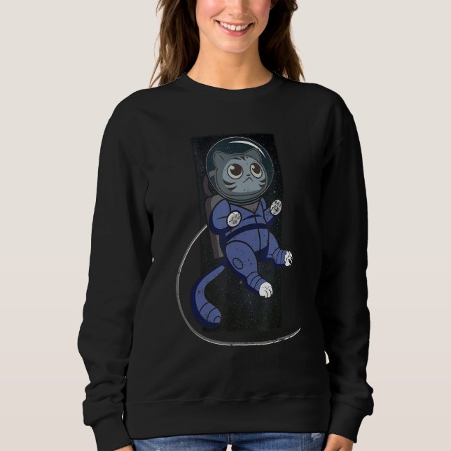 Camiseta Vintage   Cat in Space Space Cat Nerdy (Frente)
