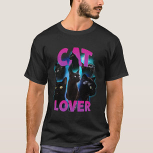 Camiseta Vintage Cat Lover Bootleg 90s Hip Hop Rapper Men a