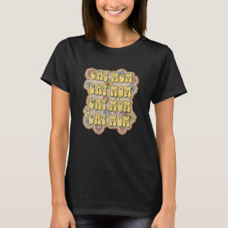 Camiseta Vintage Cat Mãe Para Gatos