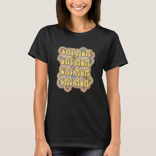 Camiseta Vintage Cat Mãe Para Gatos (Frente)