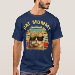 Camiseta vintage cat mamãe engraçada mãe retro o melhor gat