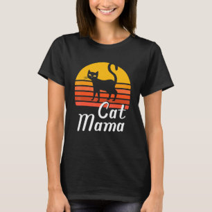 Camiseta Vintage Cat Mamãe Mamãe Mãe Feliz Dia do Gato