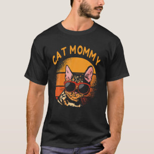 Camiseta Vintage Cat Mamãe Retro Dia de as mães Engraçado M