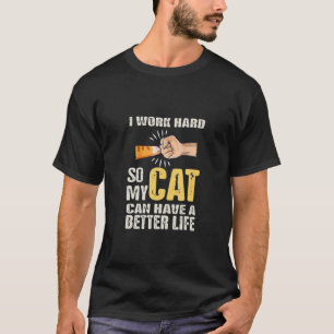 Camiseta Vintage Cat Paw I Trabalha Duro Para Que Meu Gato