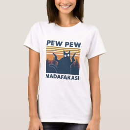 Camiseta Vintage cat Pew Pew Madafakas