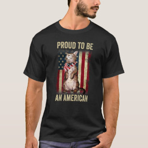 Camiseta Vintage Cat Us Bandeira Orgulhosa De Ser Um Indepe