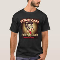 Vintage Cat's Animal Design Arts Stray Music Banda