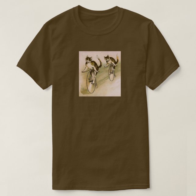 Camiseta Vintage Cats on Bikes (Frente do Design)