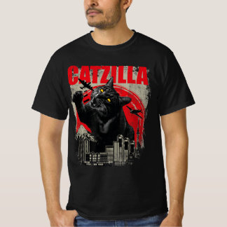 Camiseta Vintage Catzilla Cat Arte Japonesa Dons De Gatos E