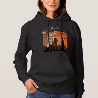 Camiseta Vintage Catzilla Cute Kitten Sempre Fome Cat 2