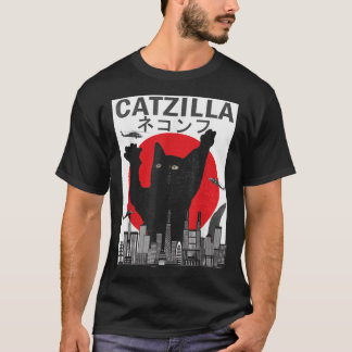Camiseta Vintage Catzilla Japonês Sunset Style Kitt