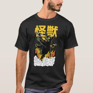 Camiseta Vintage Catzilla Japonês Sunset Style Kitt
