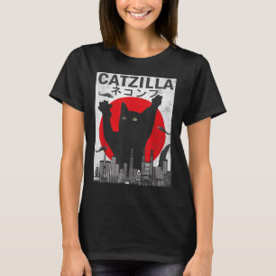 Camiseta Vintage Catzilla Japonês Sunset Style Kitt