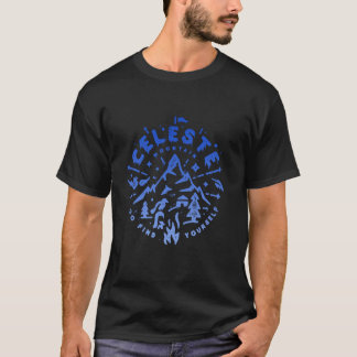 Camiseta Vintage Celeste Design Videogames Mountain Go Find