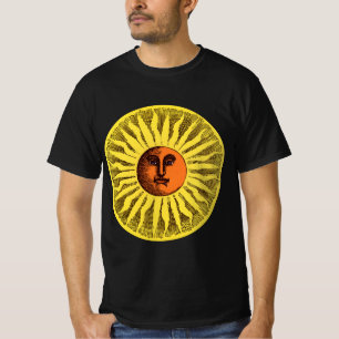 Camiseta Vintage Celestial Amarelo Sorriso Feliz Hippie Sun