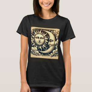 Camiseta Vintage Celestial Sun & Moon