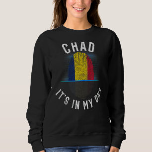 Camiseta Vintage Chad Flag Está No Meu Dna Chade