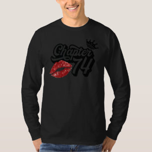 Camiseta Vintage Chapter 74 Classy Lábios Happy Birthday 74
