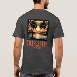 Camiseta Vintage Charleston South Carolina Sunset