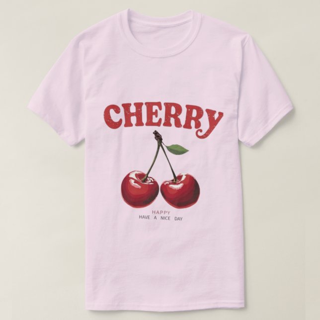Camiseta Vintage Cherry (Frente do Design)