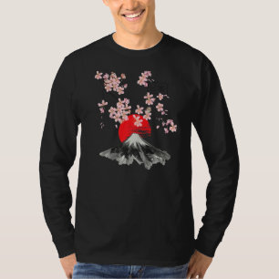 Camiseta Vintage Cherry Blossom Fuji Sakura Art Sa
