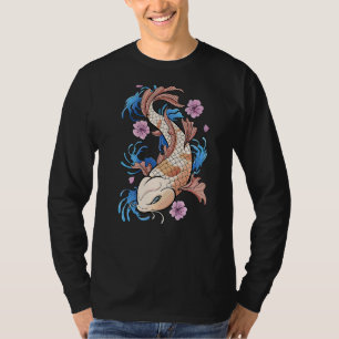 Camiseta Vintage Cherry Blossom I Peixe Japonês I Koi Carp