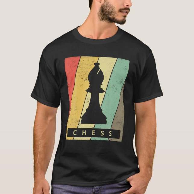 Camiseta Vintage Chess Sport Retro Poster (Frente)