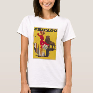 Camiseta Vintage Chicago EUA Air Viagem Advertisement
