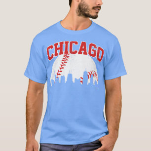 Camiseta Vintage Chicago Skyline City Gameday Retro Vintage