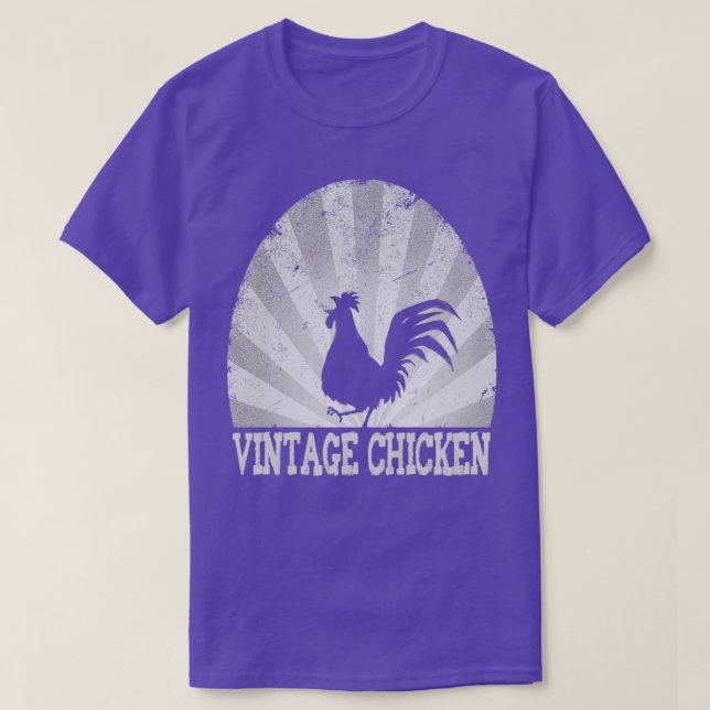 Camiseta Vintage Chicken Design grey Triblend (Frente do Design)