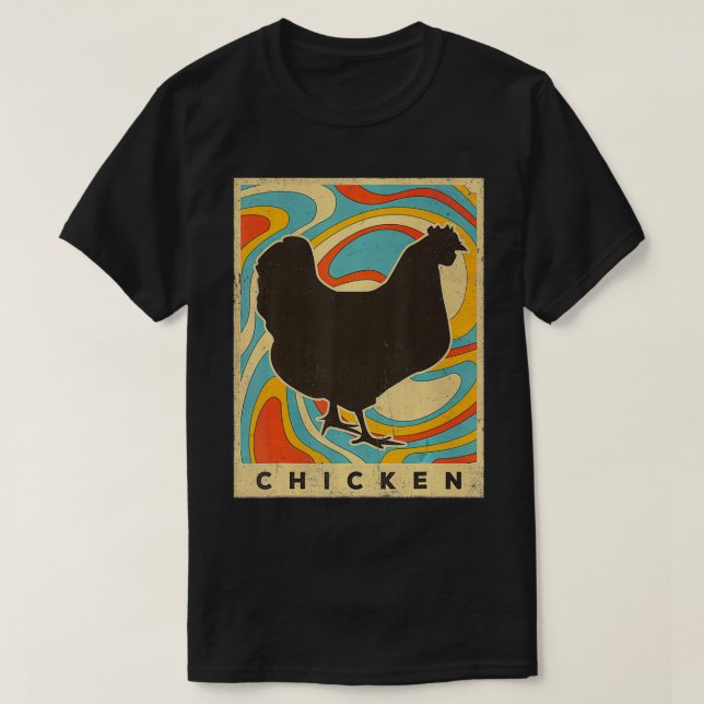 Camiseta Vintage Chicken Lover Animal Retro Style (Frente do Design)