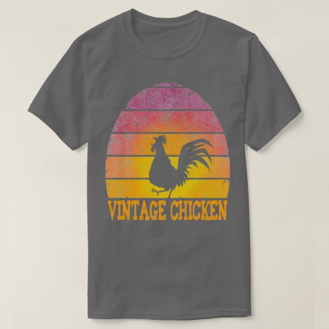 Camiseta Vintage Chicken Sunset Design Triblend (Frente do Design)