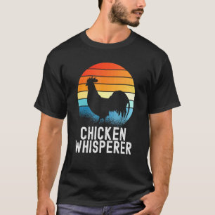 Camiseta Vintage Chicken Whisperer Pôr do Sol Retro Desgast