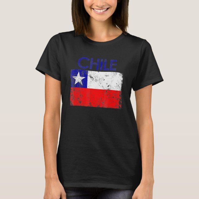 Camiseta Vintage Chile Flag Pride chileno Roots Chi (Frente)