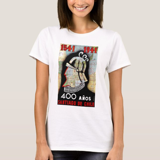 Camiseta Vintage Chile Santiago Viagem (Frente)