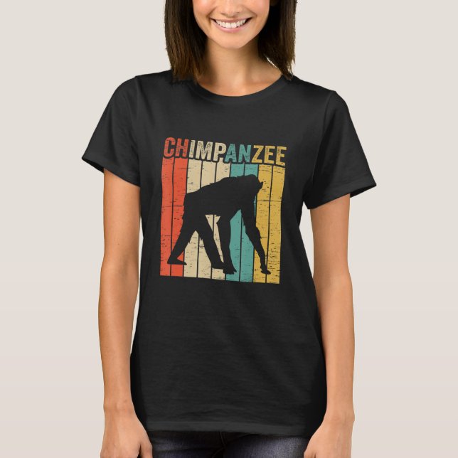 Camiseta Vintage Chimpanzee Monkey Chimp Ape Wildlife Chimp (Frente)