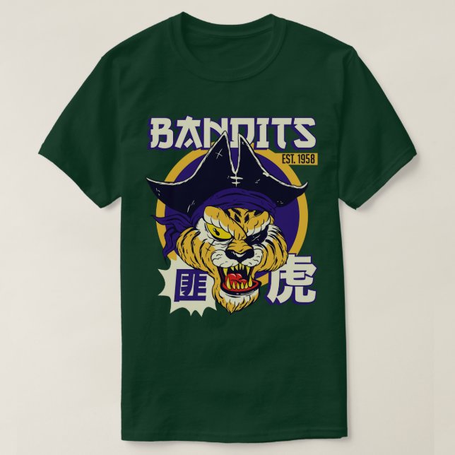 Camiseta Vintage Chinese Bandits Estabelecido Em 1958 (Frente do Design)