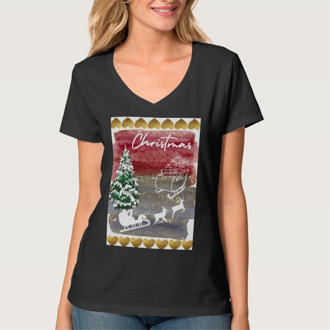 Camiseta Vintage Christmas House Flag  (Frente)