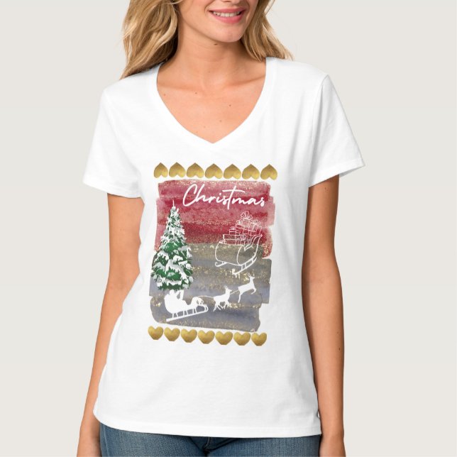 Camiseta Vintage Christmas House Flag  (Frente)