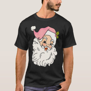 Camiseta Vintage Christmas Santa Claus Face Old Fashioned