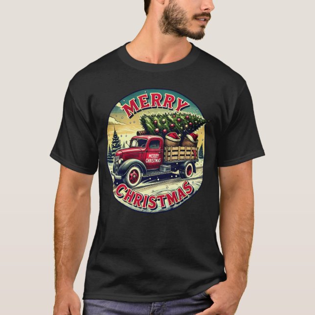 Camiseta Vintage Christmasruck Natal Gifts Trabalho de arte (Frente)