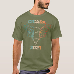 Camiseta Vintage Cicadas Brood X leste dos eua 2021 Insetos
