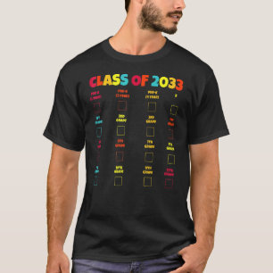 Camiseta Vintage Classe De 2033 Cresce Comigo Primeiro Dia