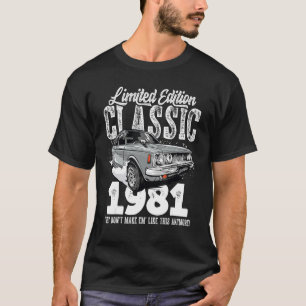 Camiseta Vintage Classic Car 1981 B dia 42