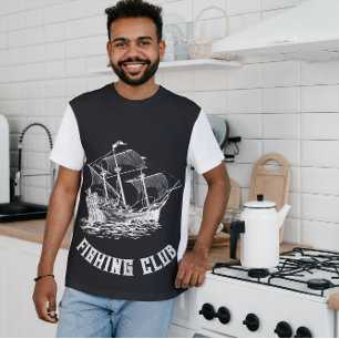 Camiseta Vintage Classic Sailing Boat Fisheries Club