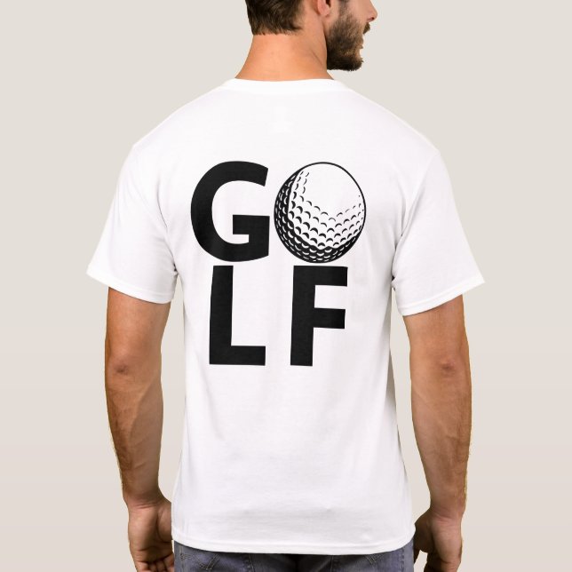 Camiseta Vintage Clássico Ensinando Golfe (Verso)