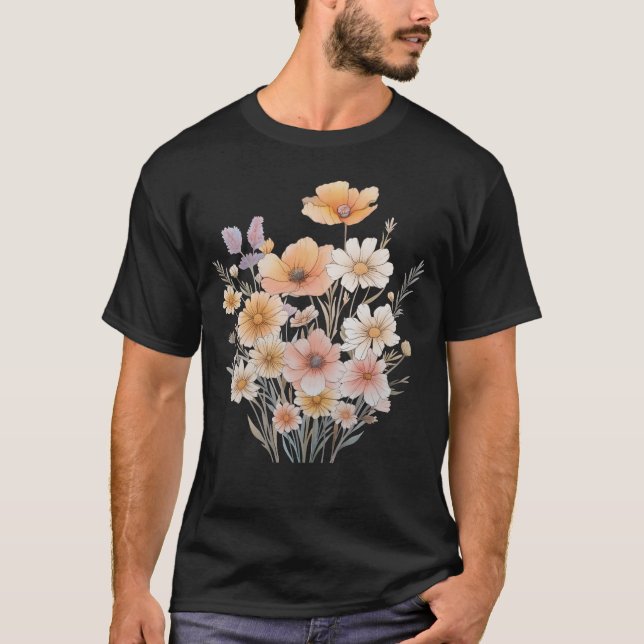 Camiseta Vintage Clear Wildflower (Frente)