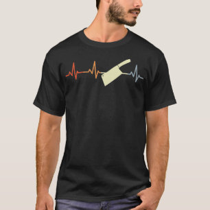 Camiseta Vintage Cleaver Heartbeat Meat Entusiasta Butcher