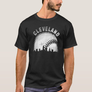 Camiseta Vintage Cleveland Skyline City Baseball