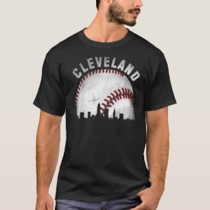 Camiseta Vintage Cleveland Skyline City Baseball
